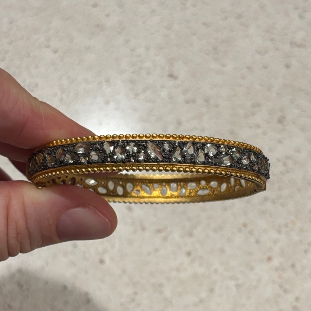 Gold and Silver 925 Freida Rothman Embellished Bracelet